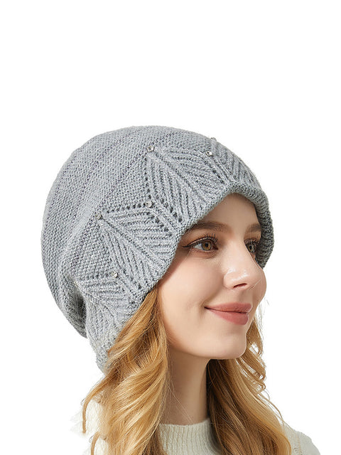 Winter Artsy Soft Warm Rabbit Hair Knit Hat