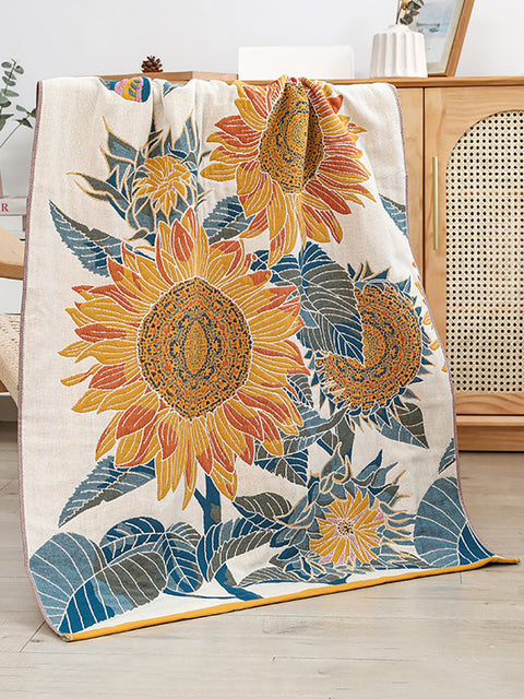 Asciugamano da bagno jacquard girasole 100% cotone