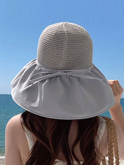 Cappello da sole a tinta unita alla moda estiva da donna