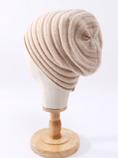 Cappello invernale in maglia di cashmere morbido e caldo