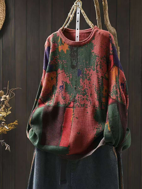 Maglione a collo alto casual da donna, in maglia, autunno