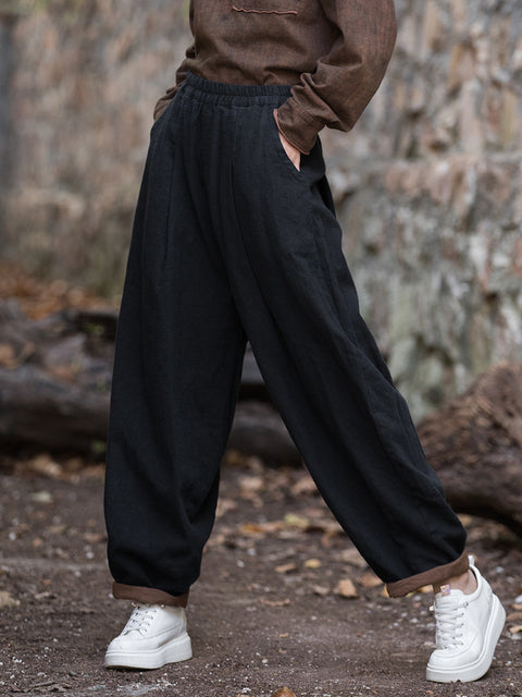 Pantaloni harem da donna casual primaverili uniti e uniti