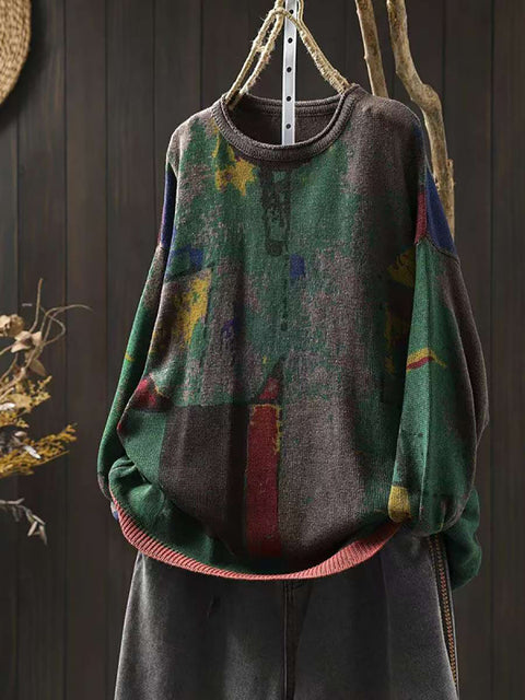 Maglione a collo alto casual da donna, in maglia, autunno