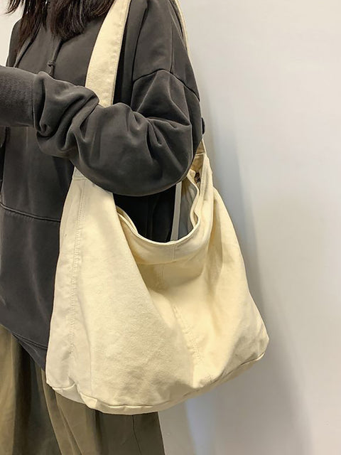 Borsa a tracolla in tela casual da donna, grande capacità