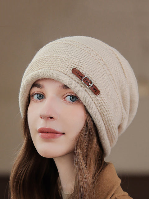 Cappello caldo in maglia casual invernale da donna