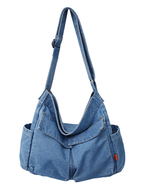 Borsa da donna vintage in denim di grande capacità