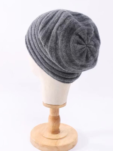 Cappello invernale in maglia di cashmere morbido e caldo