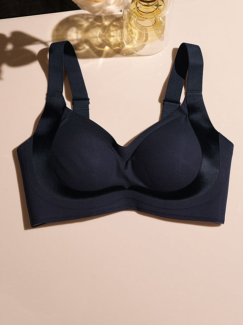 Reggiseno push-up casual da donna in tinta unita primaverile