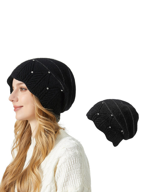 Winter Artsy Soft Warm Rabbit Hair Knit Hat