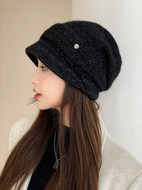 Cappello caldo invernale casual lavorato a maglia da donna