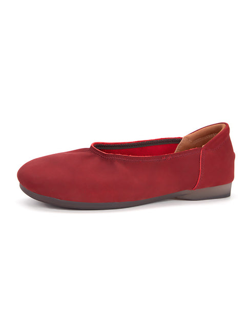 Scarpe basse estive casual da donna in morbida pelle