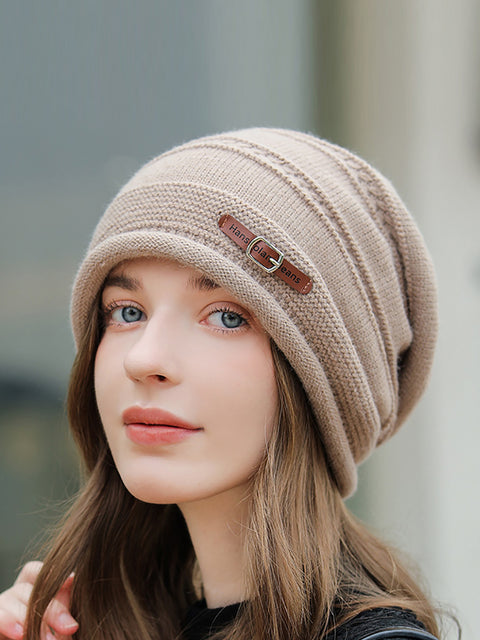 Cappello caldo in maglia casual invernale da donna