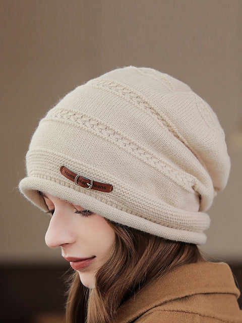 Cappello caldo in maglia casual invernale da donna