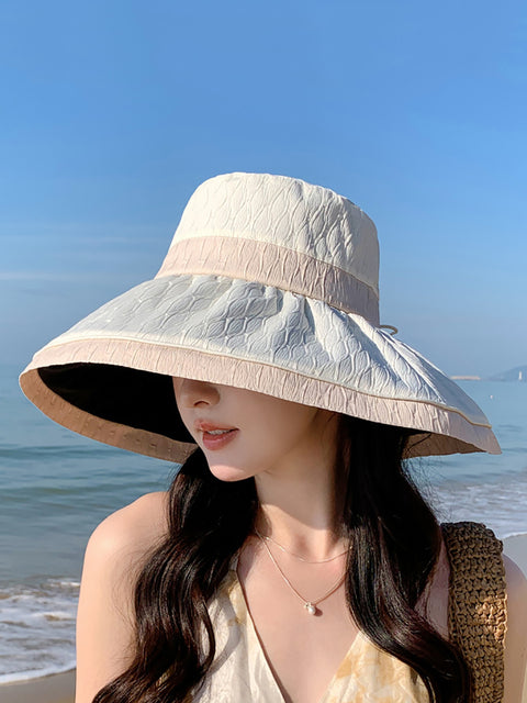 Women Summer Colorblock Sunproof Sun Hat