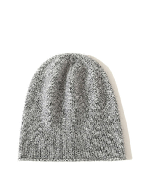 Women Casual Solid Warm Hemming Knit Hat