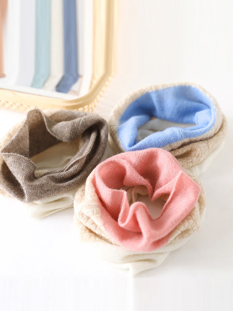 Women Winter Warm Colorblock Cashmere Scarf