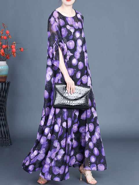 Women Summer Jacquard Loose Maxi Dress