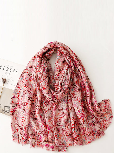 Women Artsy Wheat Wave Shawl Scarf