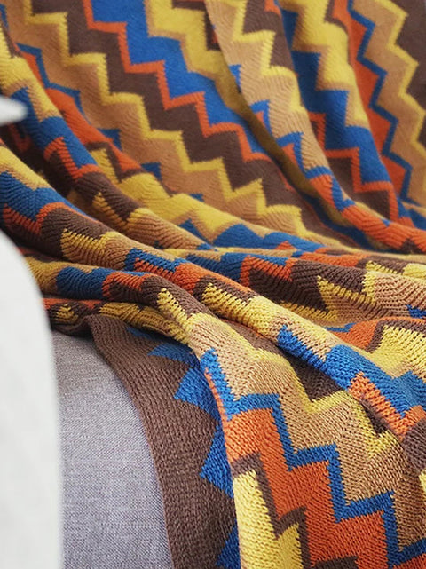 Vintage Mid Century Style Bohemian Sofa Throw Blanket