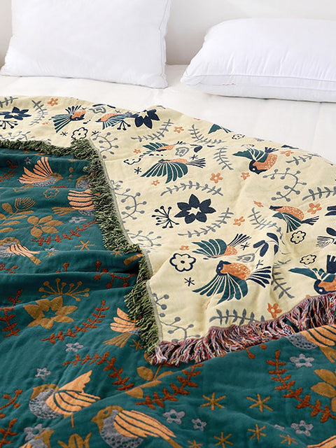 4 strati Cotton Queen Divano lancio boho lancio coperta