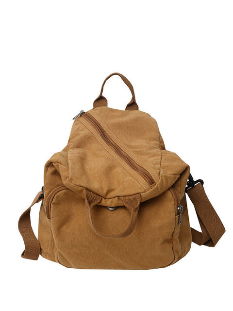 Japan Style Canvas Solid Shoulder Bags Backpack