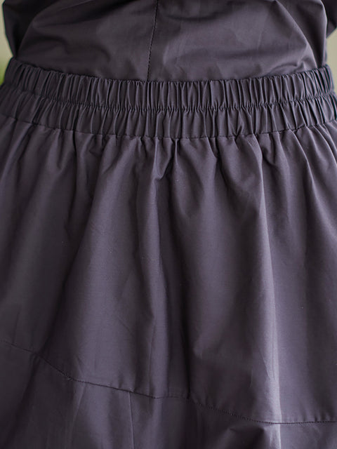 Pantaloni larghi da donna in cotone elastico in vita