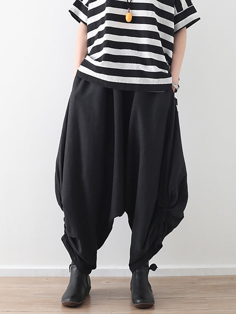 Women Spring Casual Solid Ankle Length Pants